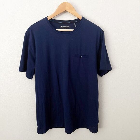 BUTTERCLOTH | Men's Soft Stretch Crew Neck Cotton Button Pocket T-Shirt | Large - Picture 1 of 7